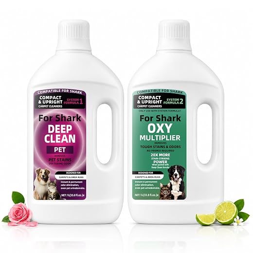 Carpet Cleaner Solution for Shark Deep Clean Pet & OXY Multiplier, 1L + 1L