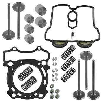 Valve Intake & Exhaust w/Gaskets Kit Complete for YZ250F 2001-2013 New, Gray