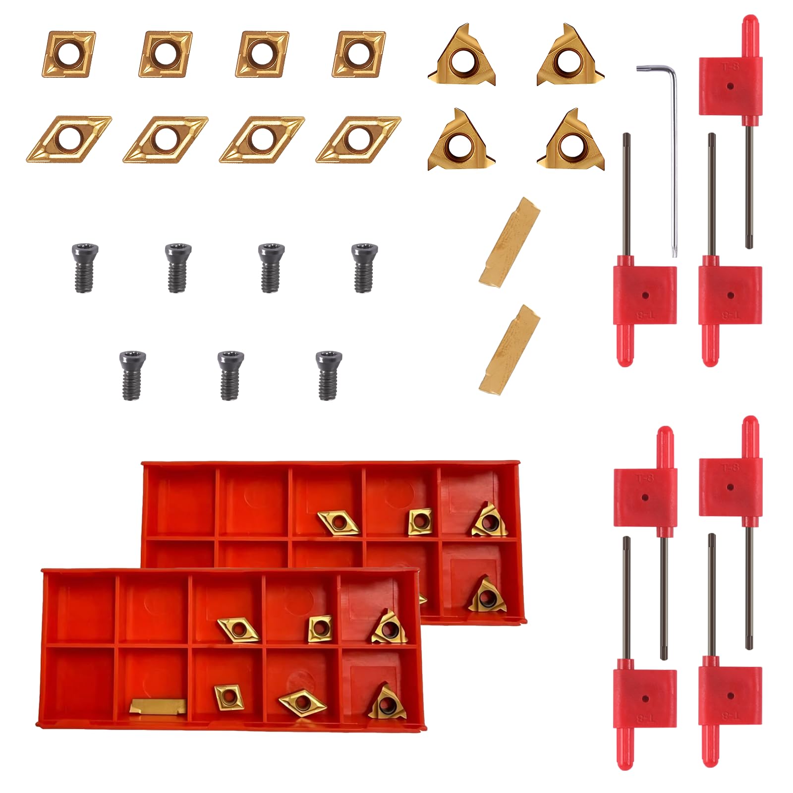 1/2" 12mm Indexable Lathe Turning Tool 14Pcs Kit for Turning — Amazon image 10
