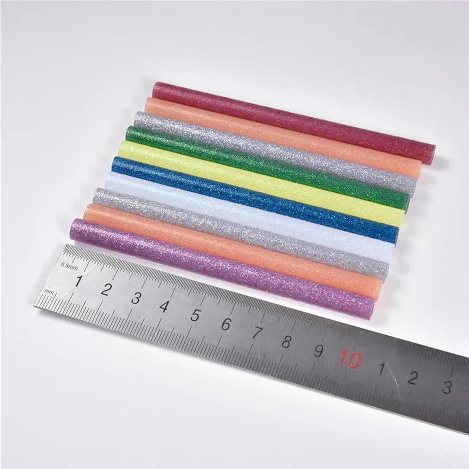 BâTons De Colle Chaude Lot de 60 bâtons de colle thermofusible de 12 couleurs, 7 mm, bâtons de colle à paillettes assortis for réparation artisanale Pour Bricolage Ou ScelléS