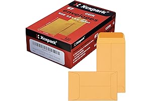 500 PCS #7 Coin Envelopes: Premium 3.5 x 6.5 inches Brown Kraft Envelopes