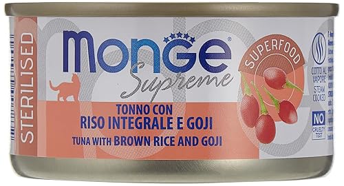 Monge Supreme STERILISED Tuna with Brown Rice and Goji