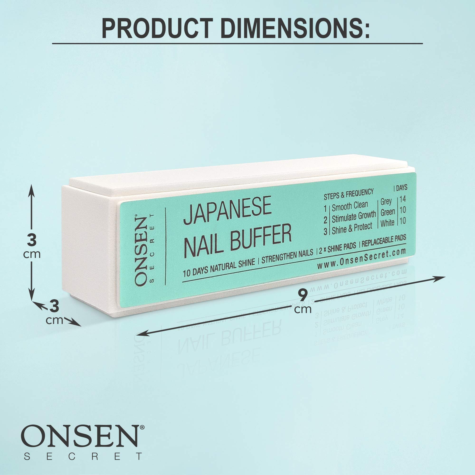 Onsen Professional Nail Buffer, Ultimate Shine Nail Buffing Block With