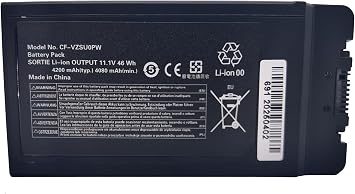 CF-VZSU0PW Battery CF-VZSUOPW CF-VZSU0PR CF-VZSU0GW CF-VZSU0LW Compatible with Panasonic Toughbook CF54 CF-54 Mk1 Mk2 Mk3 Series 54 Gloved Multi Touch,54 Lite, 54 Performance, 54 Prime CF-54F9001KM
