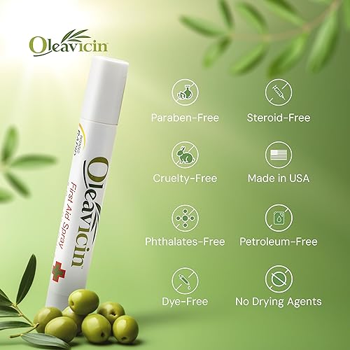 Miniatura 4 de Oleavicin Spray de primeros auxilios y alivio de picaduras de insectos, 1 paquete, extracto de hoja de olivo orgánico, alivio de acción rápida para