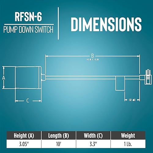 Miniatura 10 de Little Giant RFSN-16 115 voltios, máximo 15 amperios - 34 HP, interruptor de flotador atado con bomba hacia abajo para sistemas de estanque,
