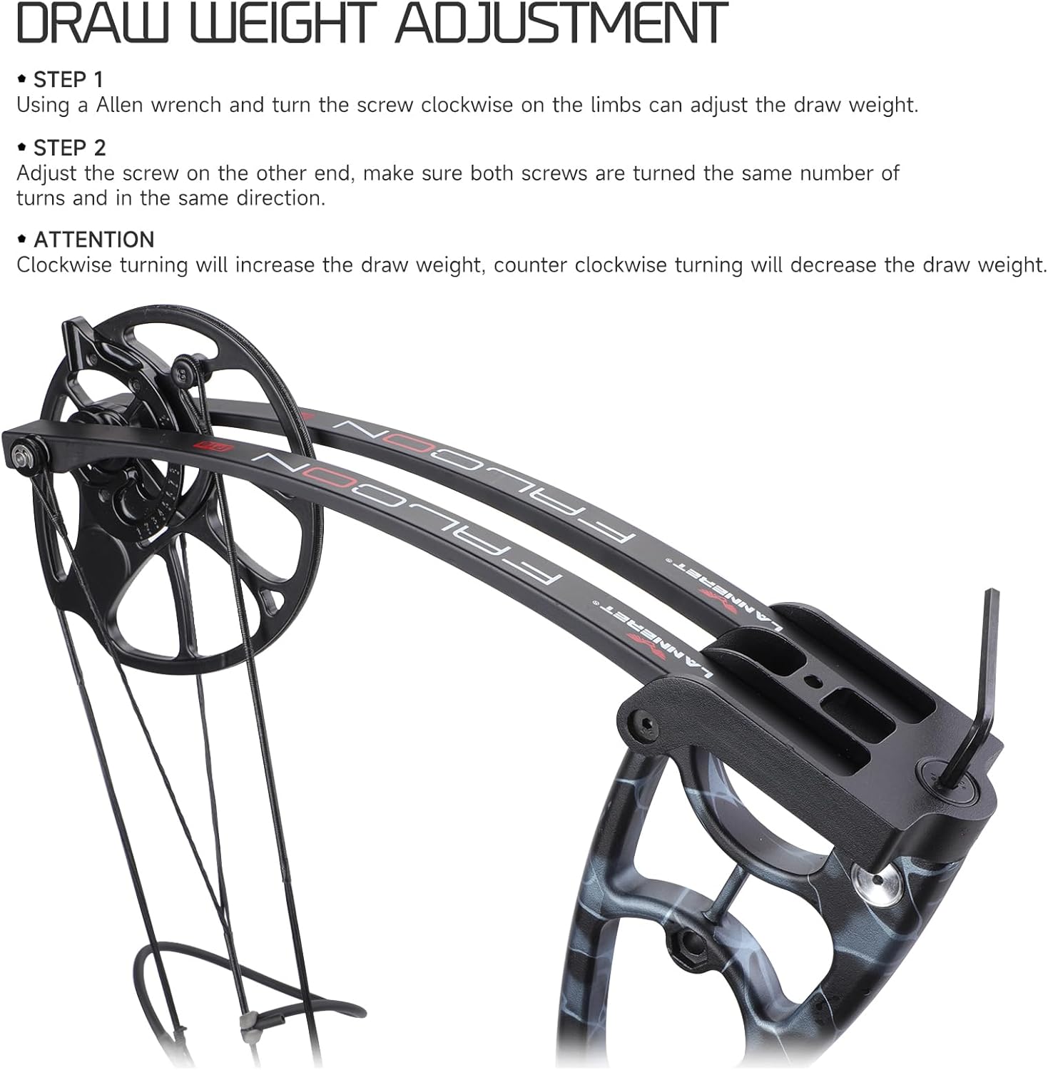 Lanneret Compound Bow and Archery Sets - Right Hand Archery Compound Bows 30-70 lbs Draw Weight Adjustable for Youth，Adults and Beginners，Hunting Bow Kit for Beginner.