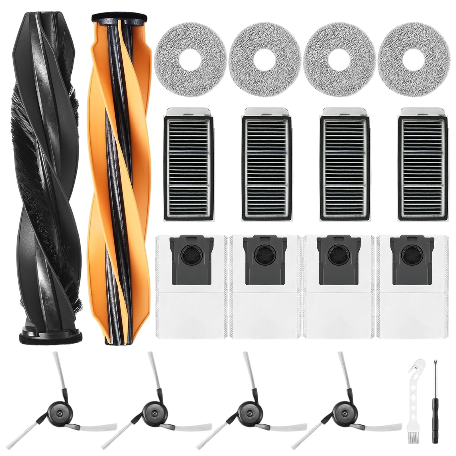 NVOQILIN Complete Robot Vacuum Cleaners Maintenance Set for X50 L50 Robot Vacuum Main Side Brush Filter Mop Bag Enduring Cleaners Accessories