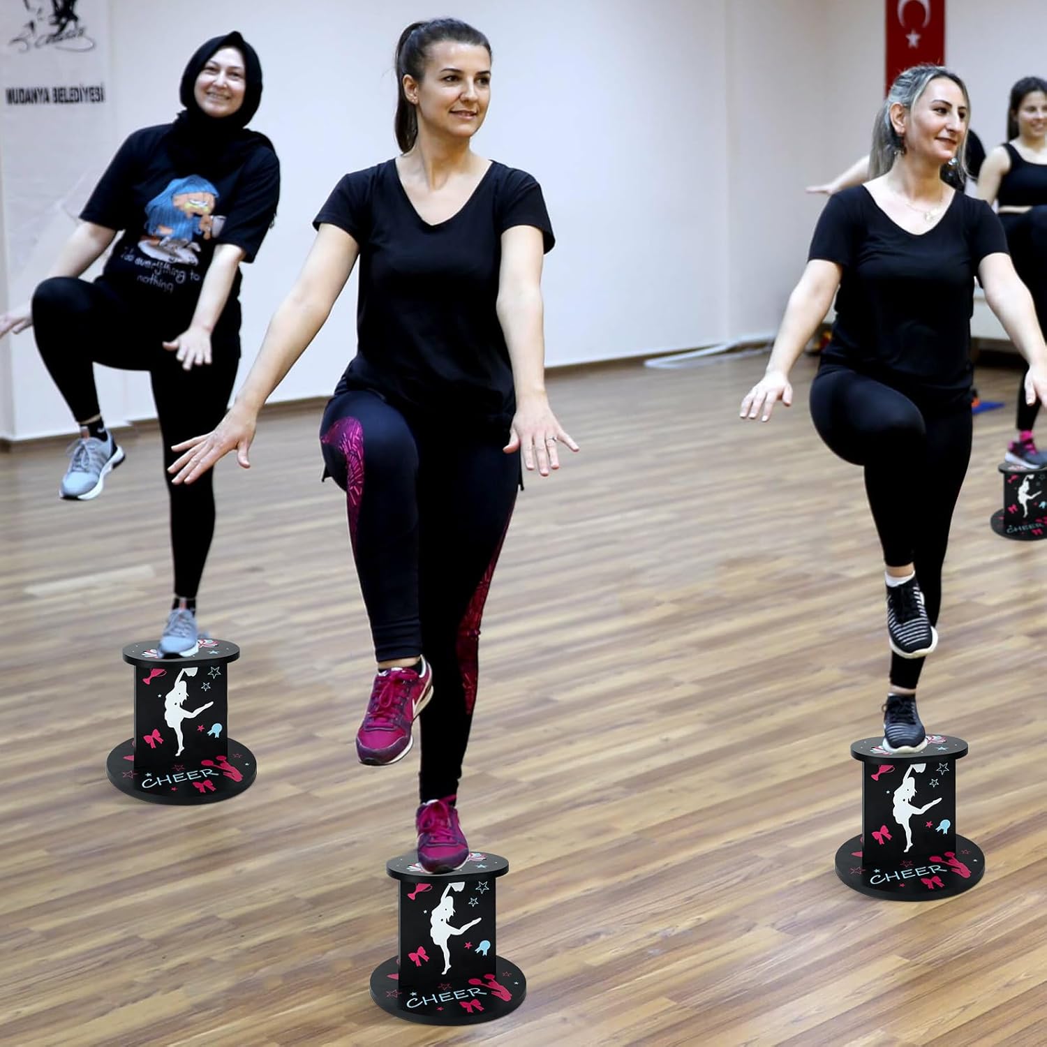 Heavy Cheerleading Balance Trainer,Wooden Flyer Stand Cheer Cheer Equipment Balance Trainer Versatile Cheer Stunt Training Equipment For Core Strength, Flexibility & Coordination