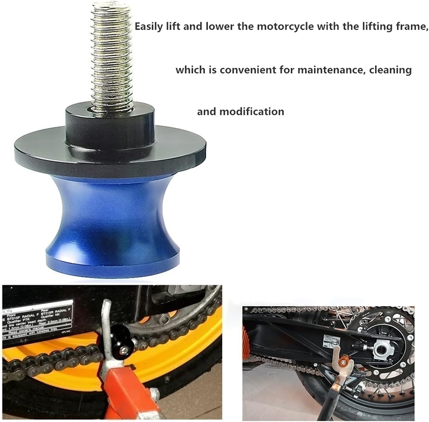 for BMW K1200R 2005-2008 K 1200R Sport 2006-2008 2007 Motorcycle Swingarm Sliders Spools Paddock Stand Bobbins Swing Arm Swing Arm Bracket Screw (Color : 6)