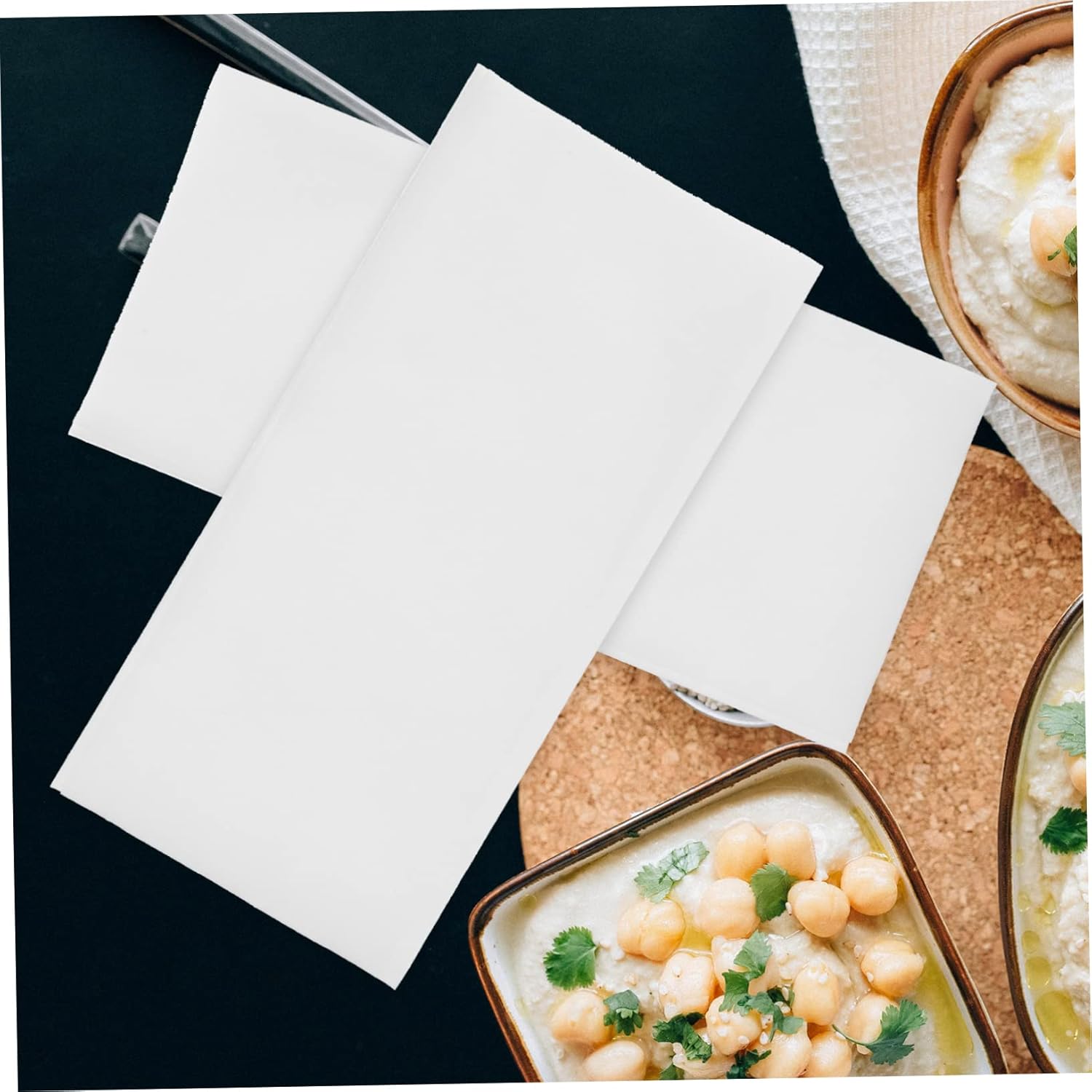 100pcs Disposable Hotel Napkins for Wedding Parties Decorative Cutlery Wrapping Napkins Absorbent Towels for Banquets and Events