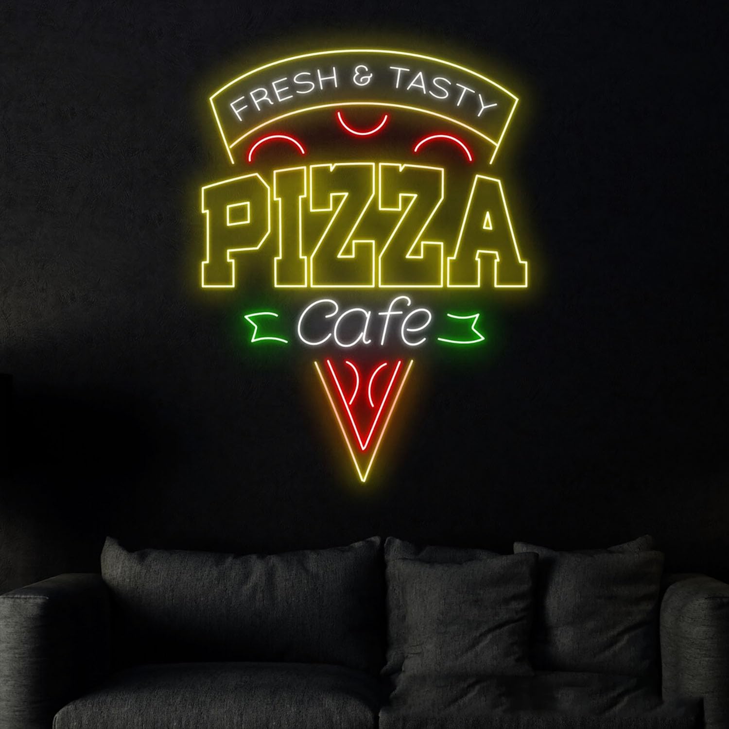 Amazon.co.jp: ピザ pizzaネオンサイン LED 洋食店ネオンライト店看板 