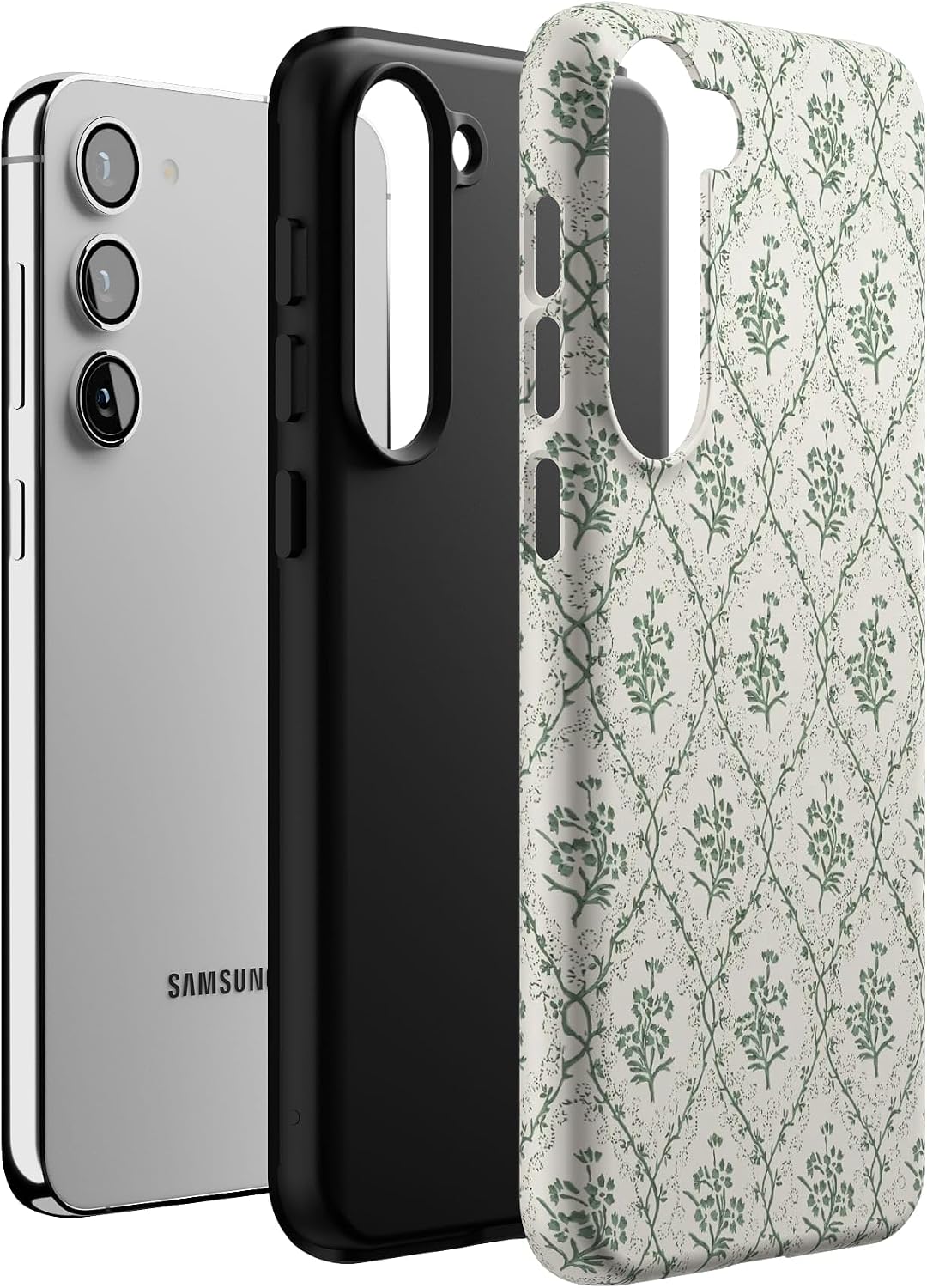 Casely Galaxy S23 Plus Case | Sage Tapestry | Floral Vines | Essential Slim Dual-Layer Protective Design