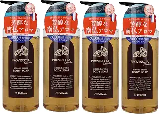 【4個セット】PROVINSCIA プロバンシアシュシュ ボディソープ 500ml×4 アーモンドの香り アロマ フレグランスバスコレクション ペリカン石鹸