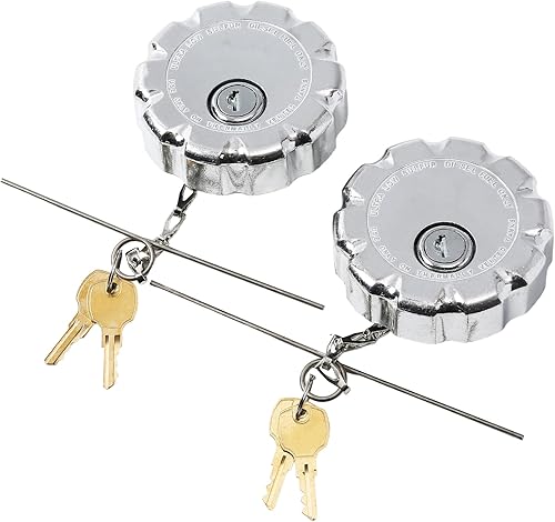 Miniatura 8 de 20770691 Tapa de combustible con bloqueo de 3 pulgadas (2 unidades), compatible con modelos de camiones pesados Volvo VNVNL, tapa de depósito de