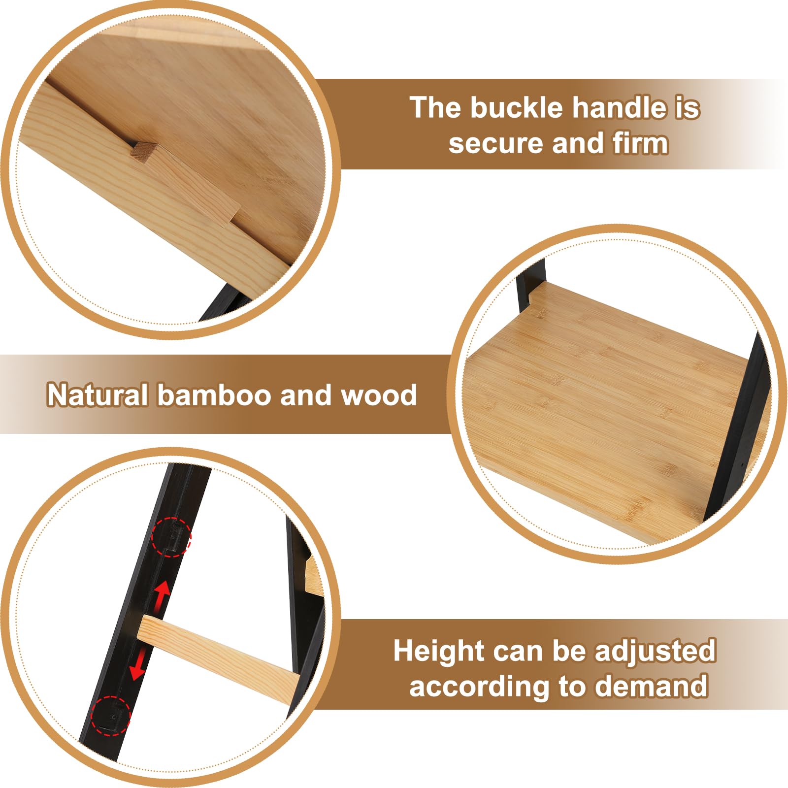 Fold Legno Torre Montessoriana di Apprendimento Pieghevole Multiuso Learning Tower in Legno Naturale di Betulla con 3 Altezze Regolabili,per Bancone Cucina Lavandino Bagno
