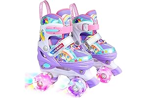 Patines Ajustables y Luminosos para Niños de 5 Años, Roller Skates para...