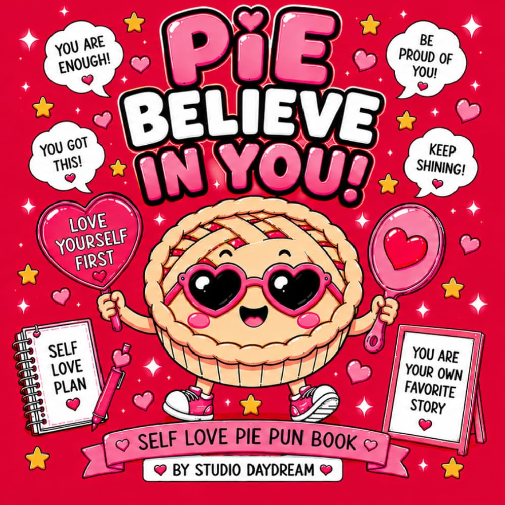 Pie Believe in You!: A Self Love Pie Pun Coloring Book Filled with Cute Confidence, Positive Affirmations, Stress Relief & Feel-Good Coloring Fun (Snack Therapy HQ)