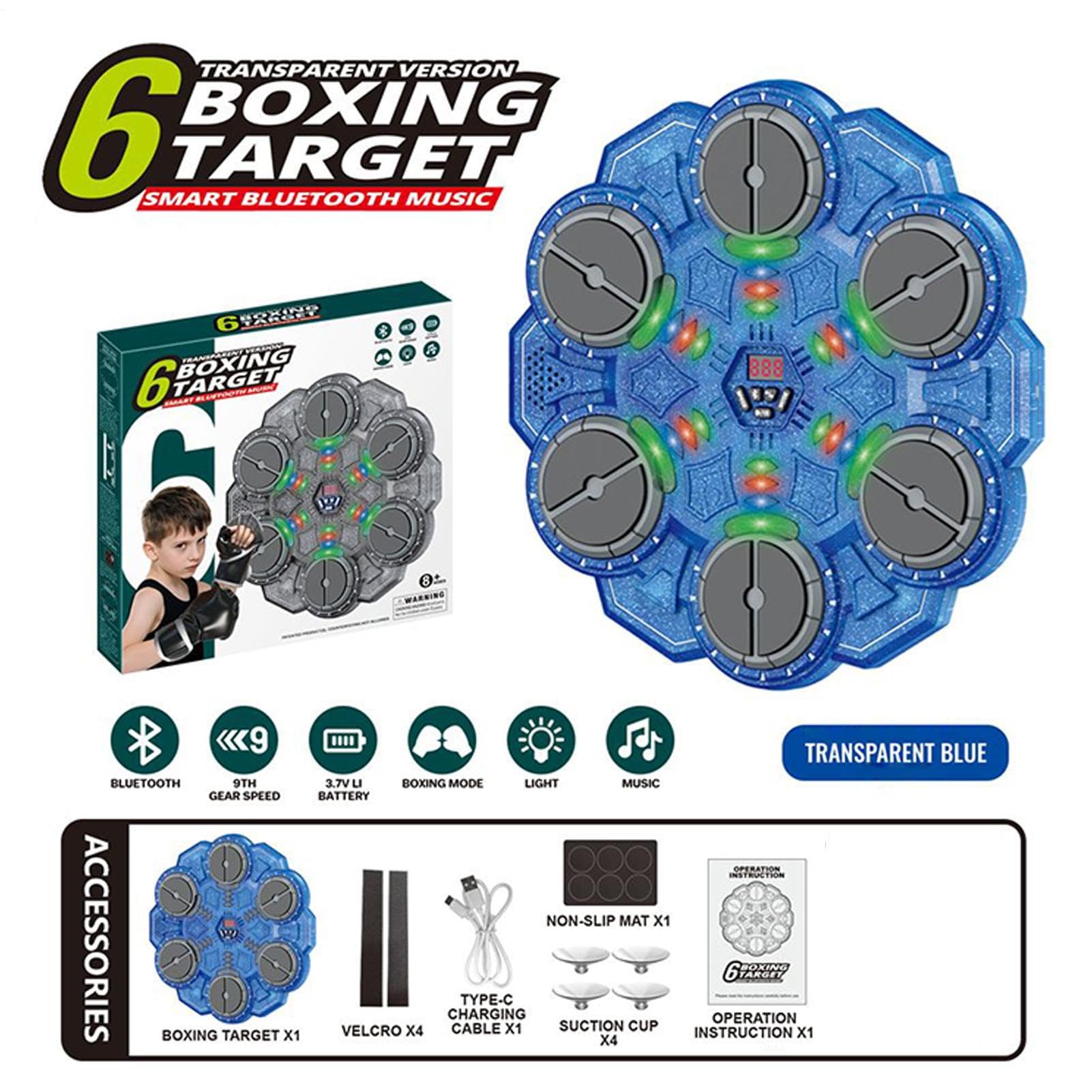 Macchina da boxe intelligente per musica, giocattolo interattivo senza fili, con luce, elettronica, da parete, per ragazzi, palestra, ufficio, soggiorno, casa, camera da letto, sport, fitness