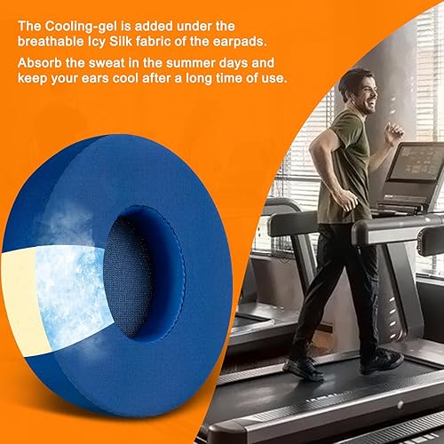 Miniatura 7 de SoloWIT Almohadillas de gel refrescante de repuesto para auriculares inalámbricos Beats Solo 2 y Solo 3, almohadillas para los oídos con espuma de