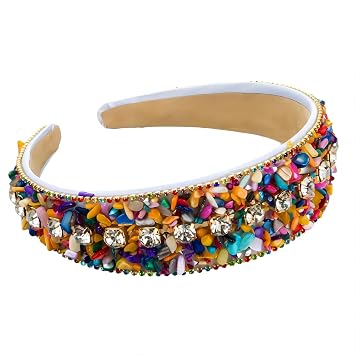 Ladies Fashion Headband, Personality Rhinestone Decoration Candy Color Girls Party Headband Accessories Jewelry Multicolour