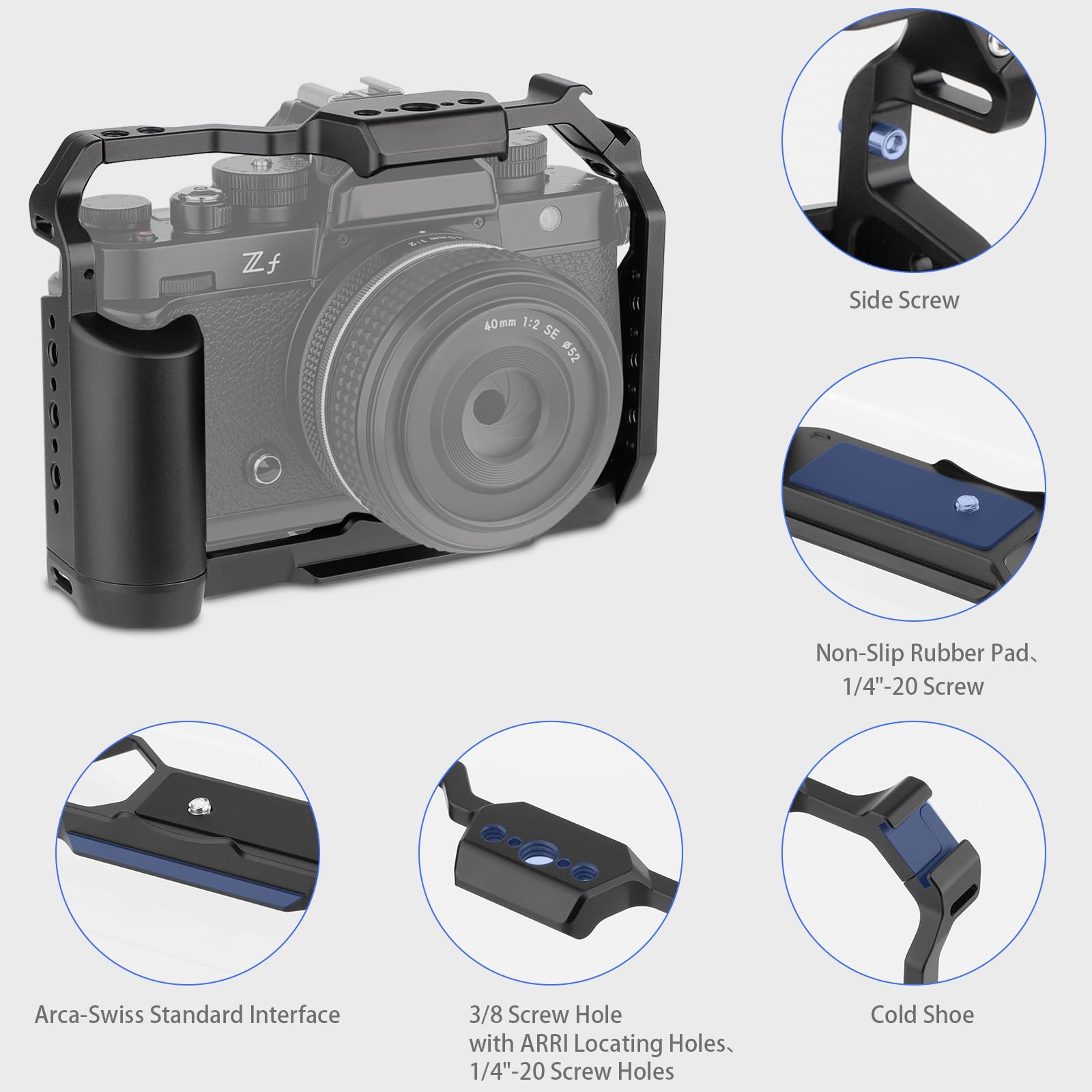 Amazon.co.jp: LEFTFOTO カメラケージ Nikon Z f用 ハンドルグリップ