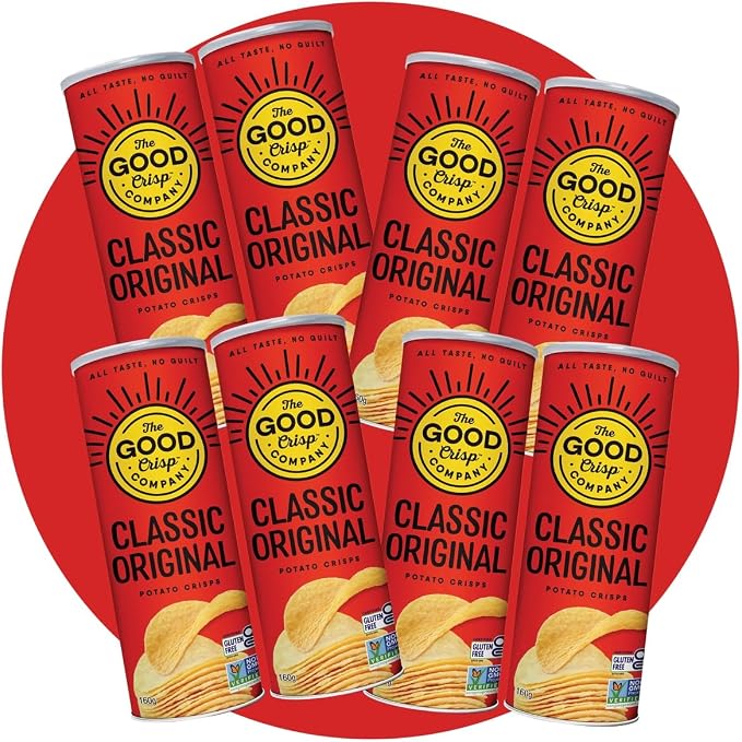 The Good Crisp Company Classic Original Potato Crisps 8x160g : Amazon ...