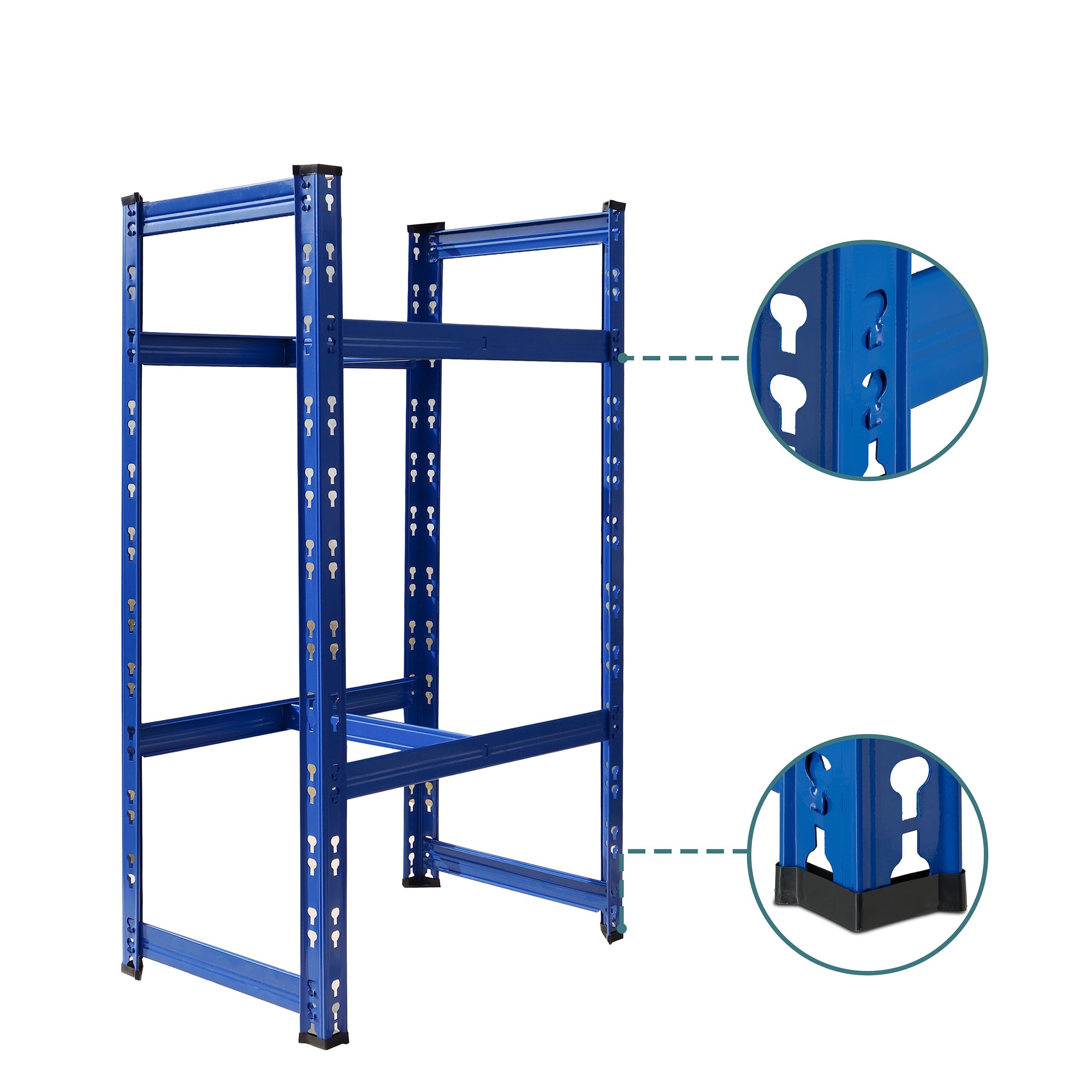 Relaxdays Étagère pneus en Acier, 4-6 Niveaux, Hauteur 100 cm, Capacité 150 kg, Bleu