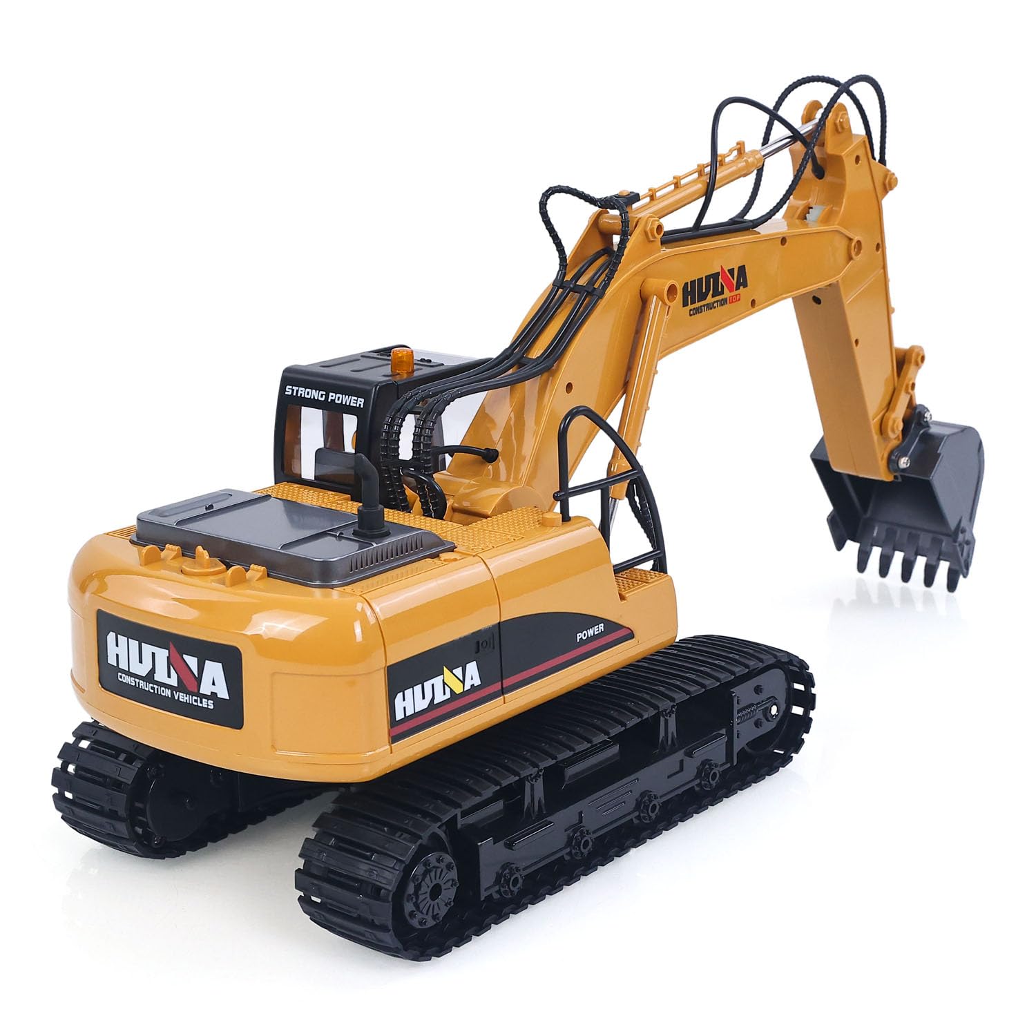 Excavadora eléctrica 1/14 RC 1535 Excavadora a control remoto 15CH 2.4G Modelo acabado Radio Batería Efectos de luz de sonido