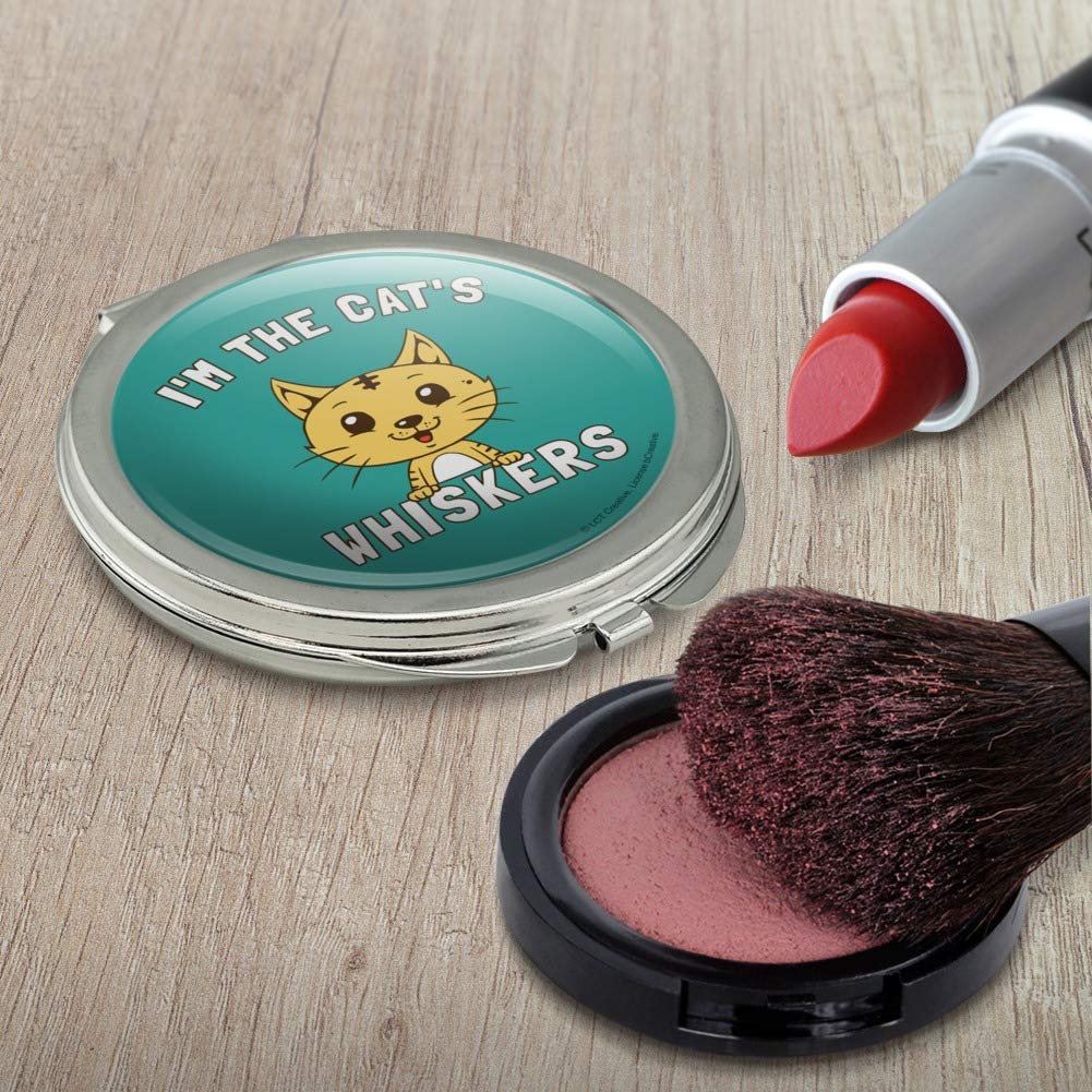 I'm the Cat's Whiskers Funny Humor Compact Travel Purse Handbag Makeup Mirror