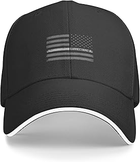 Thin Silver Line Correctional Officer Baseball Cap Men Women Adjustable Peaked Sandwich Dad Hats Golf Hat