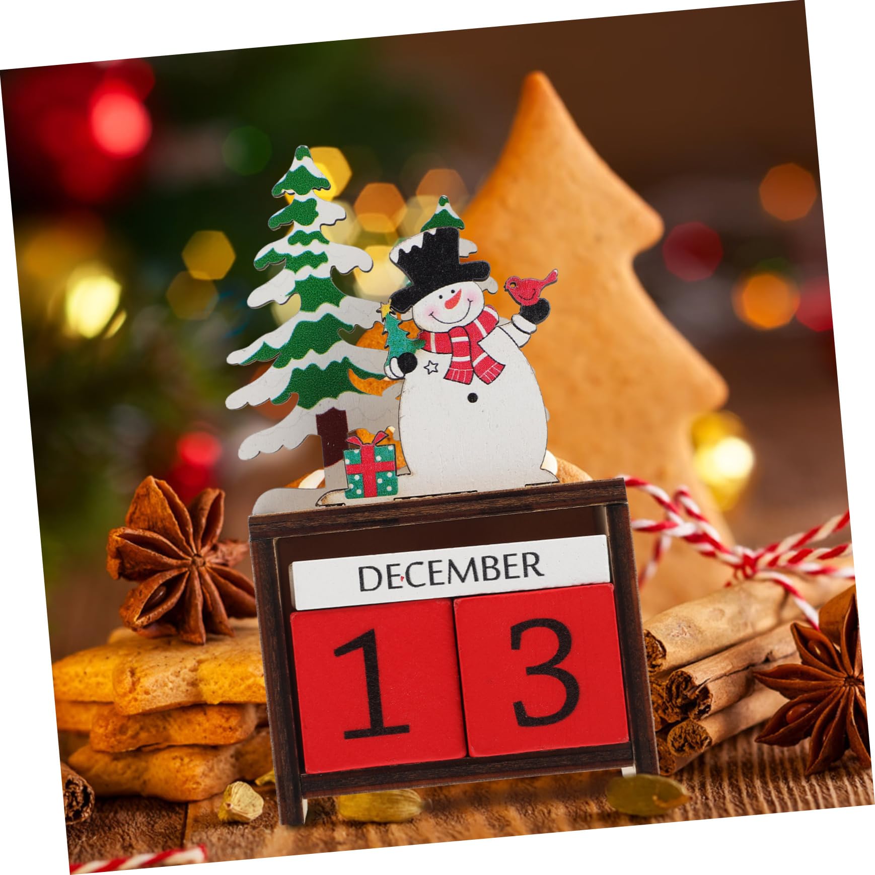 TOPBATHY 5St Weihnachtskalender aus Holz weihnachtskalender schmuck weihnachtskalender dekoration christmas decorations table weihnachtsdeko schreibtisch für kleine