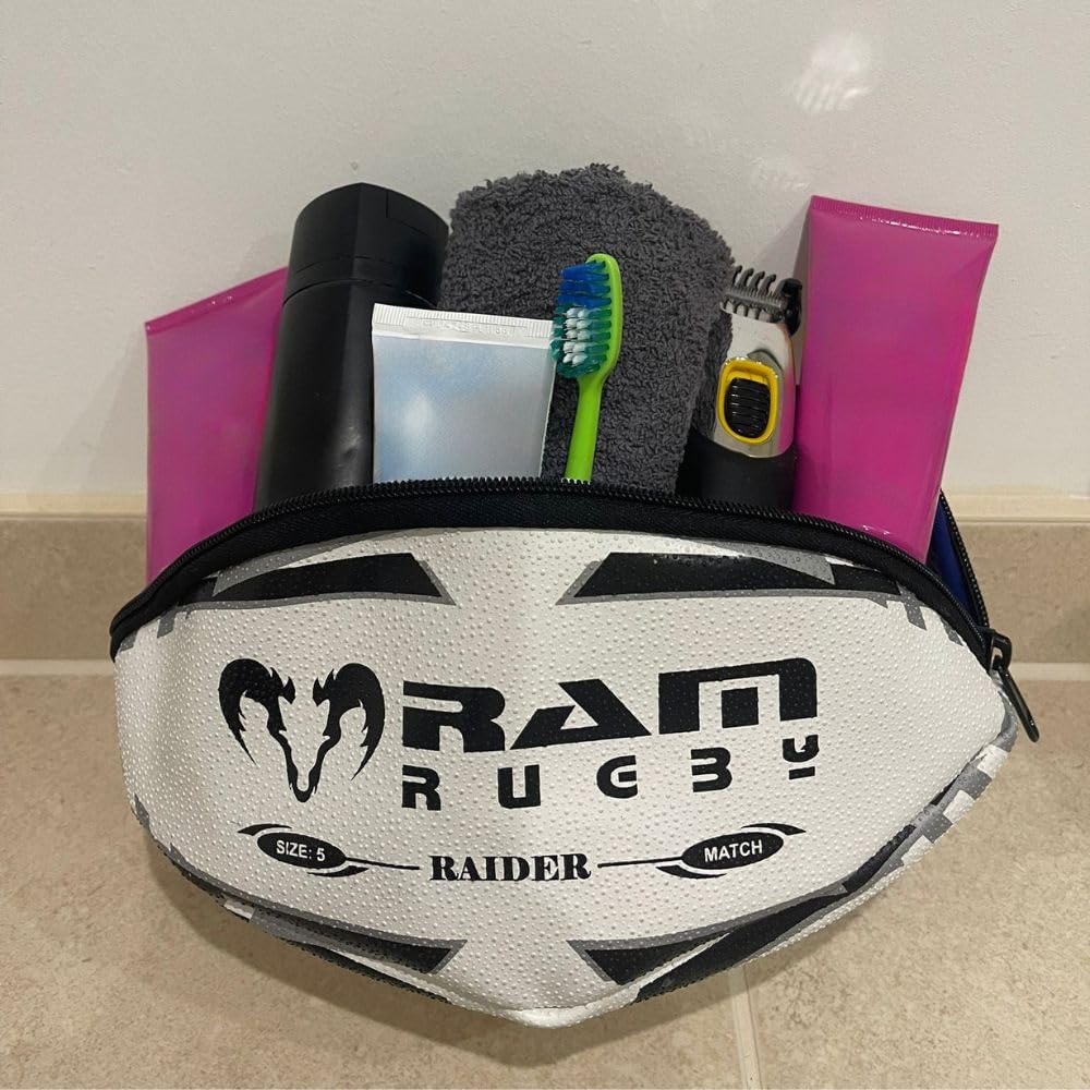 Trousse de toilette Ballon de rugby bleu marine