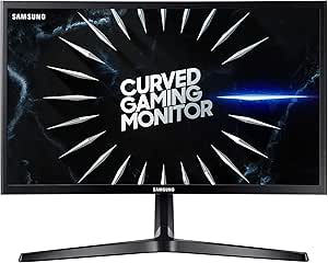 Samsung Monitor Gaming CRG5 (C24RG52), Curvo (1800R), 24", 1920x1080 (Full HD), VA, 144 Hz, 4 ms, FreeSync, HDMI, Display Port, Ingresso Audio, Eye Saver Mode, Flicker Free, Nero