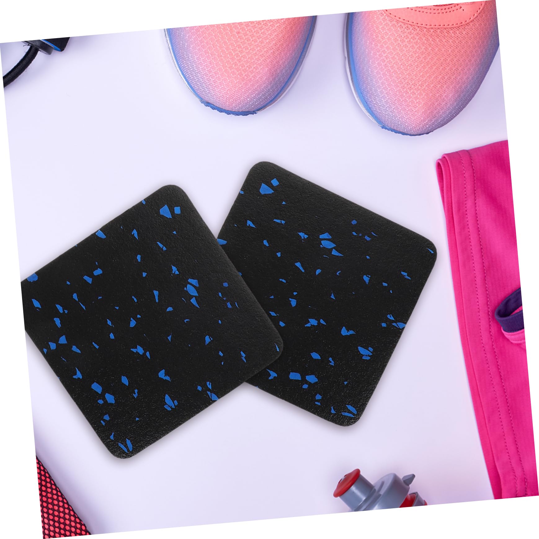 KOMBIUDA Almohadillas Antideslizantes Colchonetas de Goma Gruesas para Reducción de Ruido y Absorción de Impactos para Cinta de Correr y Bicicletas Estáticas en Casa