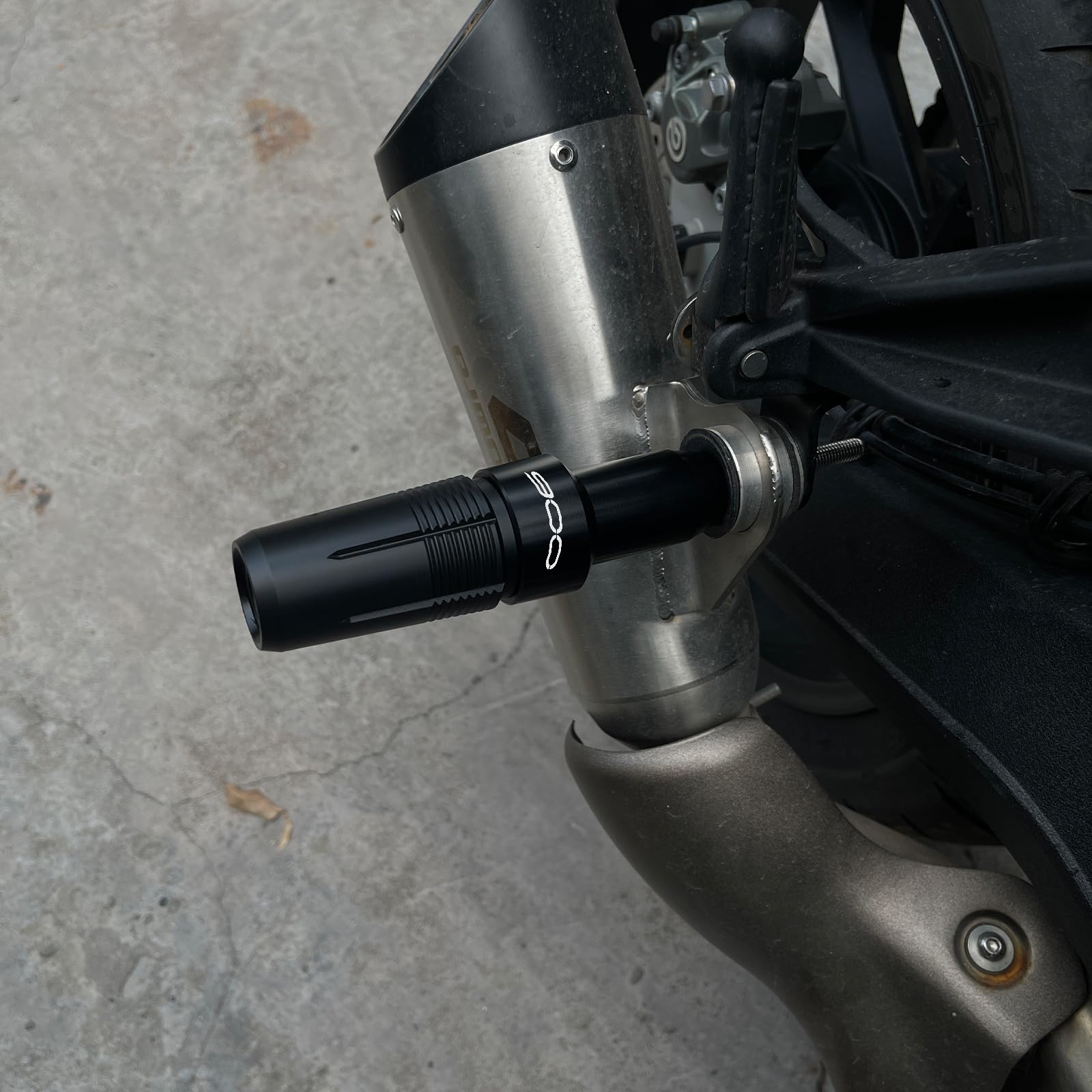 Per Kawasaki Z900 Z900RS Z900SE 2017-2024 2020 2022 2023 Accessori Moto Protezione Crash Cursore Scarico in Alluminio (Nero)