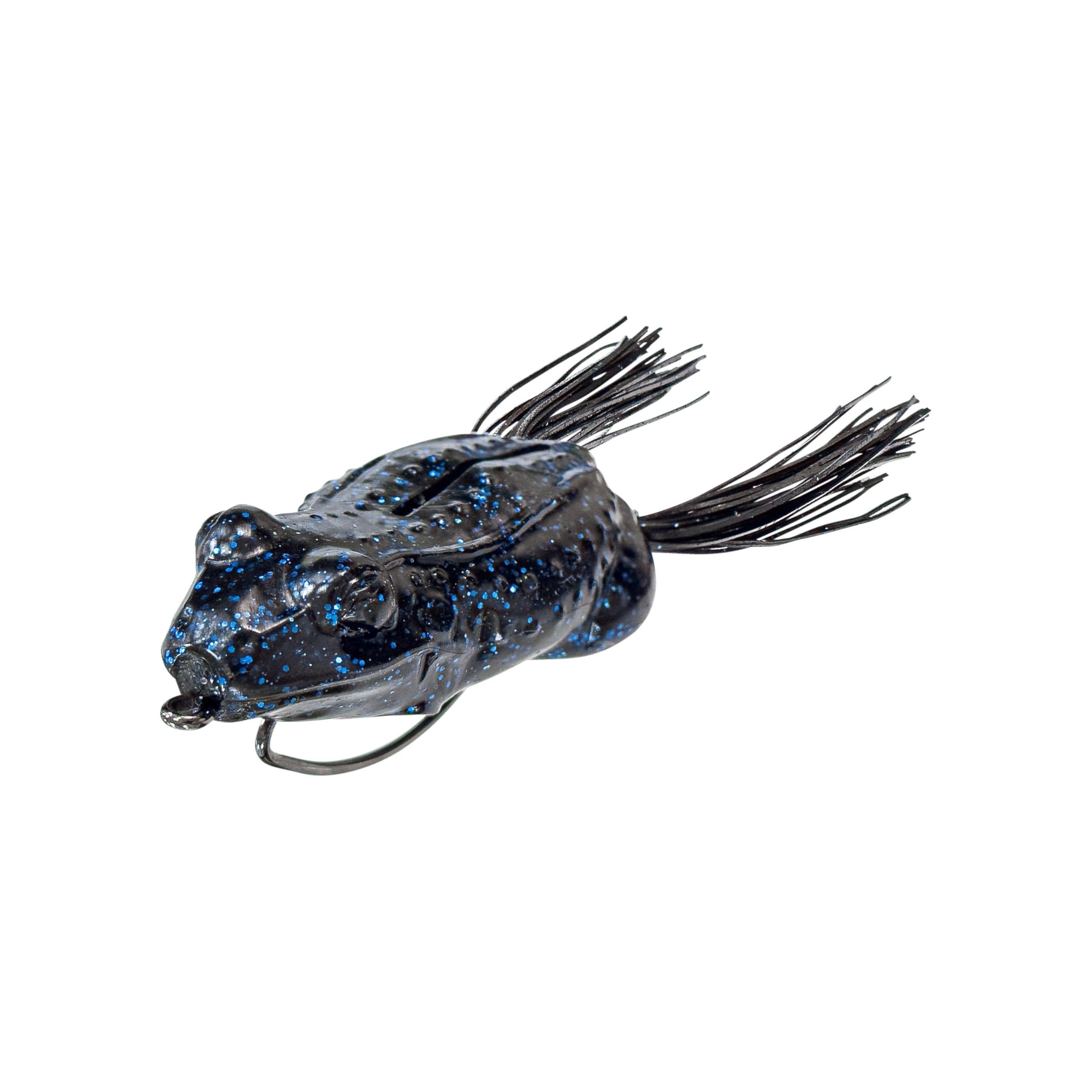 Savage Gear Tough Frog Scented Fishing Lure Black Blue Flake, 4 in, 2, Topwater Bass Bait โ image 1