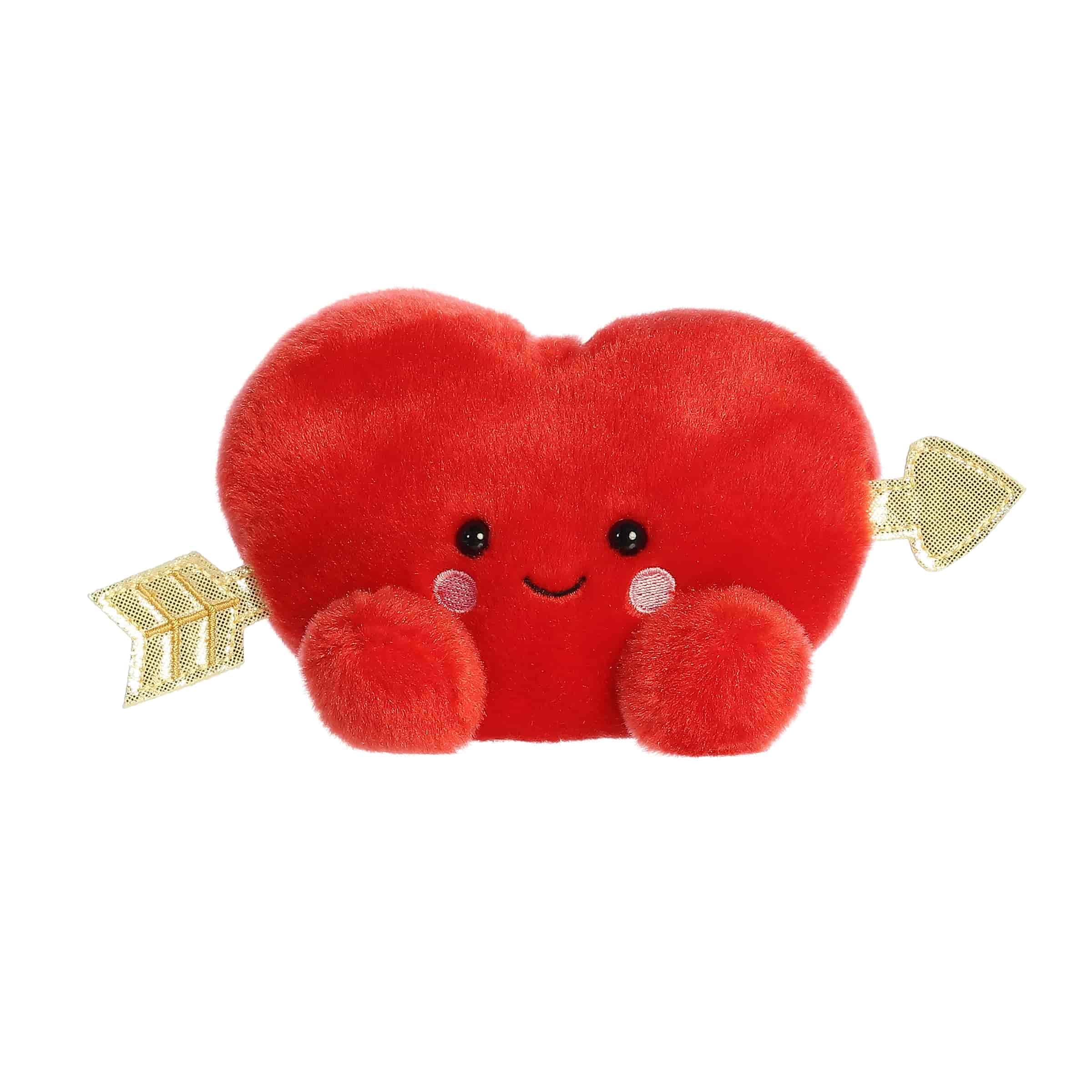 Aurora Urocze palmy Romeo Kupidyn serce wypchane zwierzę - zabawny sezonowy plusz dla dzieci i dorosłych kolekcjonerów - idealny do dekoracji pokoi i walentynek - czerwony 13 cm