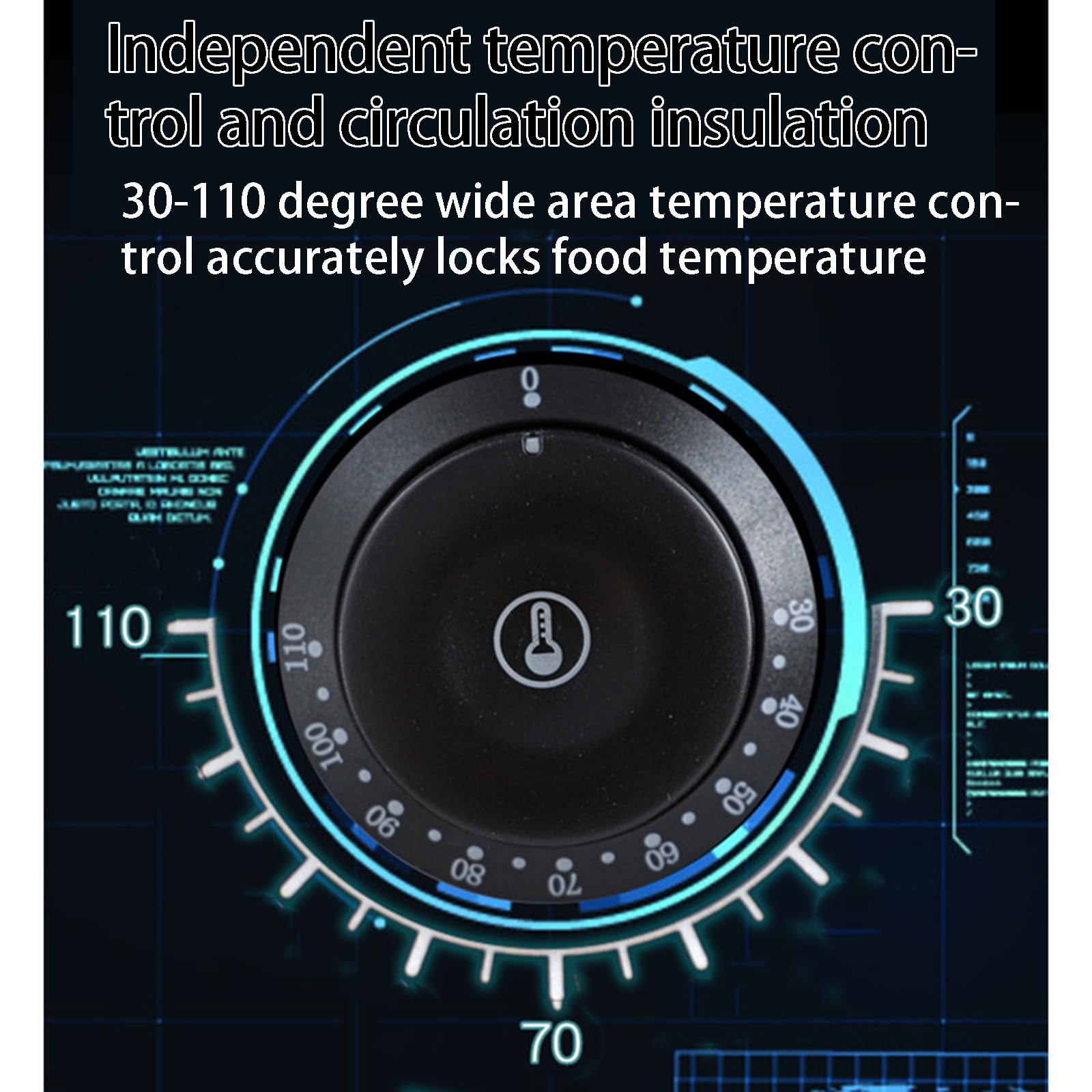 Calentador De Vitrina para Comida Caliente, Rango De Temperatura 30-110 ℃, Estantes: 295 X 295 Mm, Espacio Entre Estantes: 70 Mm, con Tubo Calefactor En Espiral, para Calefacción,A