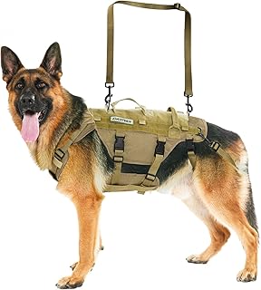 DAISTERN Dog Harness Support Harness, Lifting Harness for Medium Large Dogs, Safety Harness with 3 Handles, Removable Adjustable Shoulder Straps and Rear Leg Straps product image