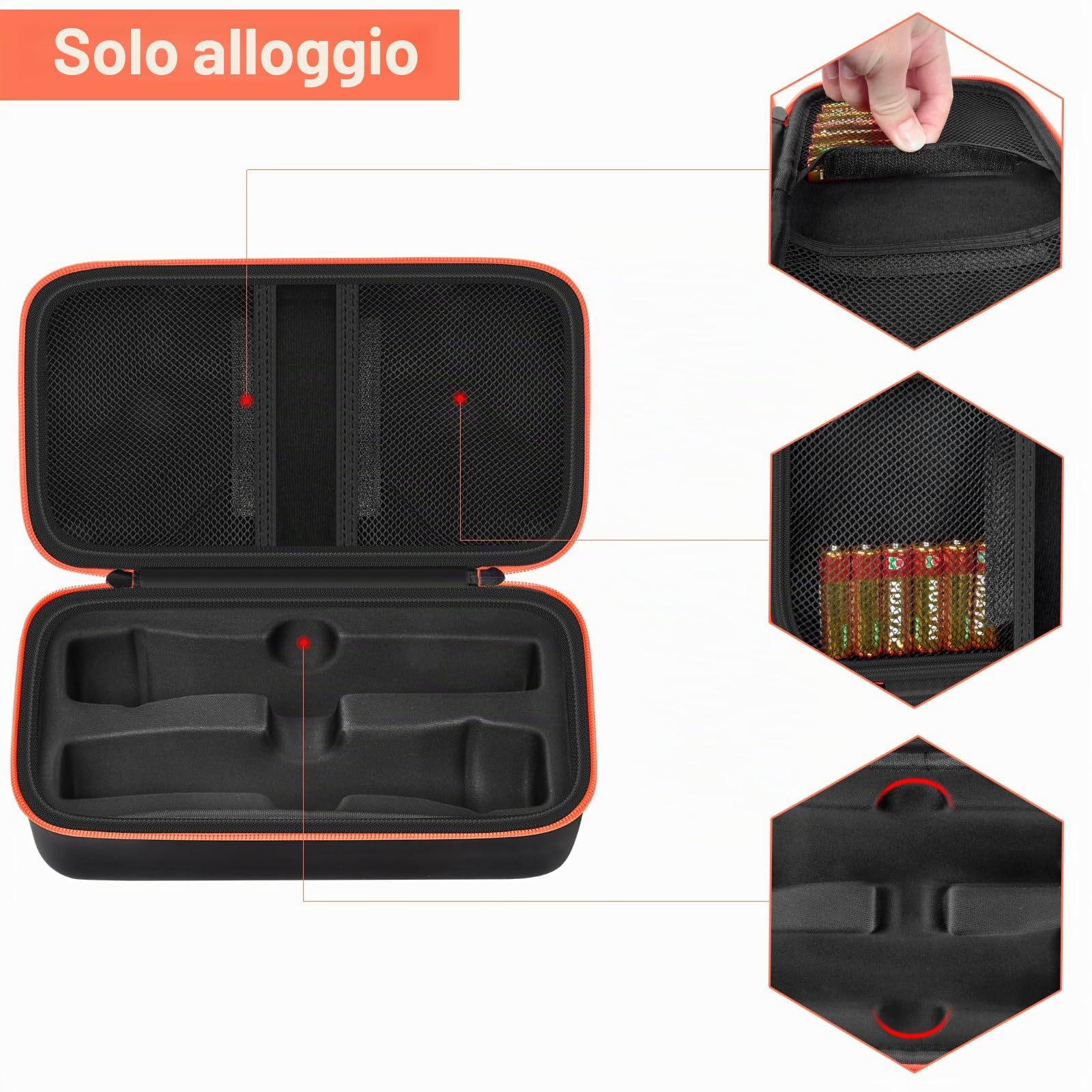 Cassa microfono wireless JBL, borsa da viaggio Dual Mic, adattatore, batteria AA nera (solo scatola), Nero