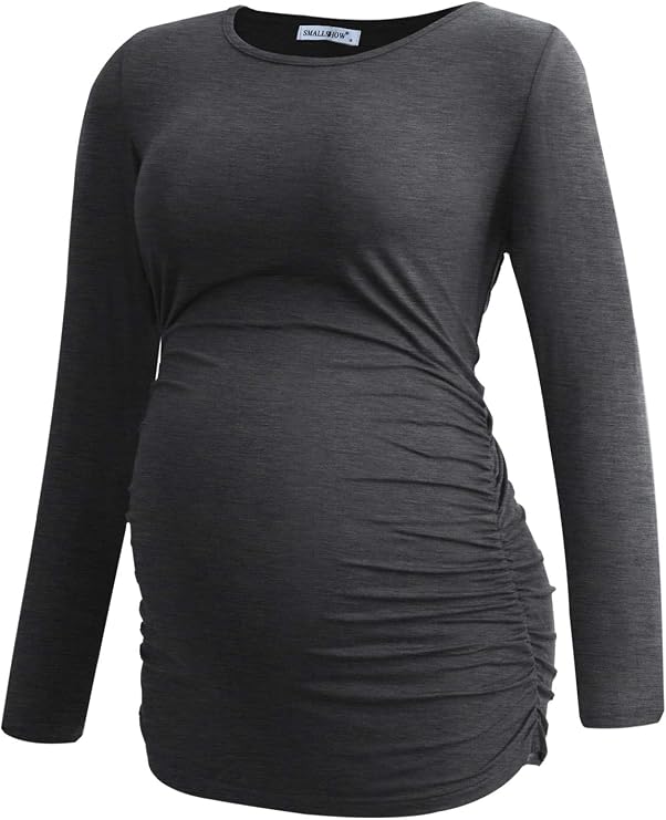 Smallshow Women's 4 Pack Maternity Shirts Long Sleeve