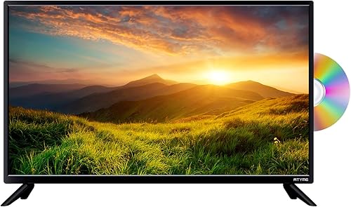 ATYME 24AM5DVD, clase de 24 pulgadas, 60Hz, 720P HD LED TV plana DVD Combo TV, 1* USB, 2* HDMI, 1* VGA, reproductor de DVD integrado de doble canal
