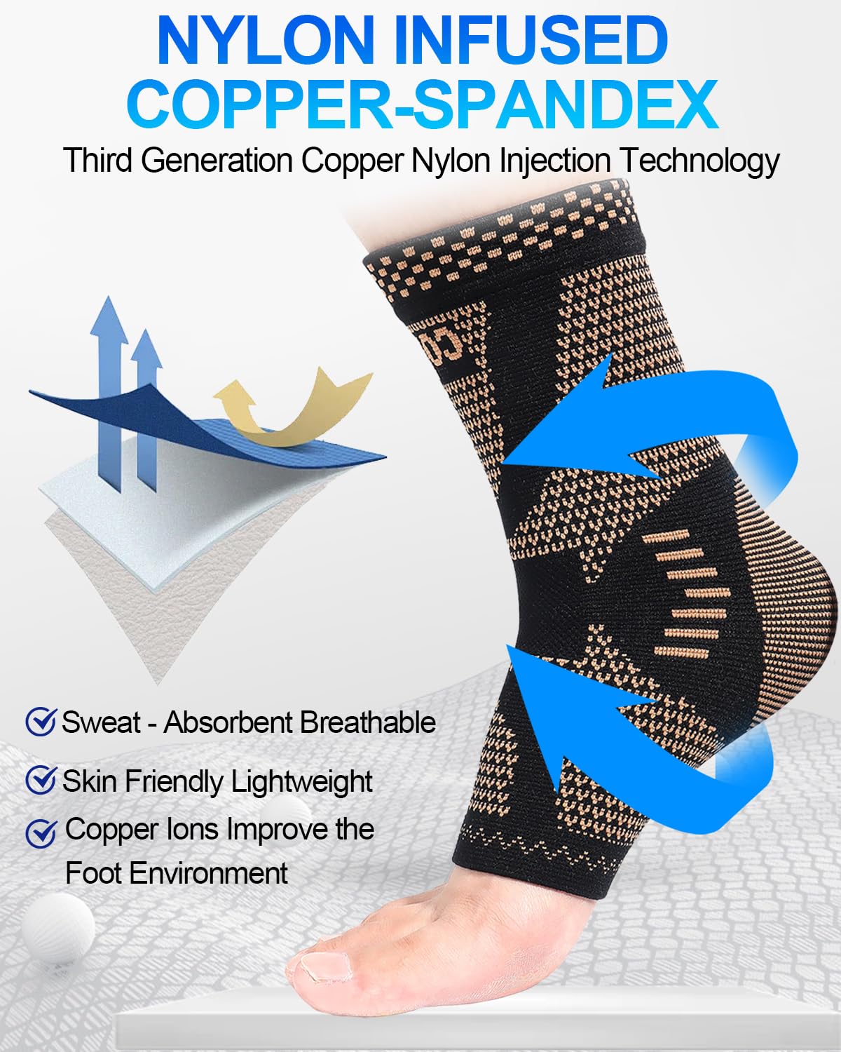 Copper Ankle Brace - Support & Relief -5