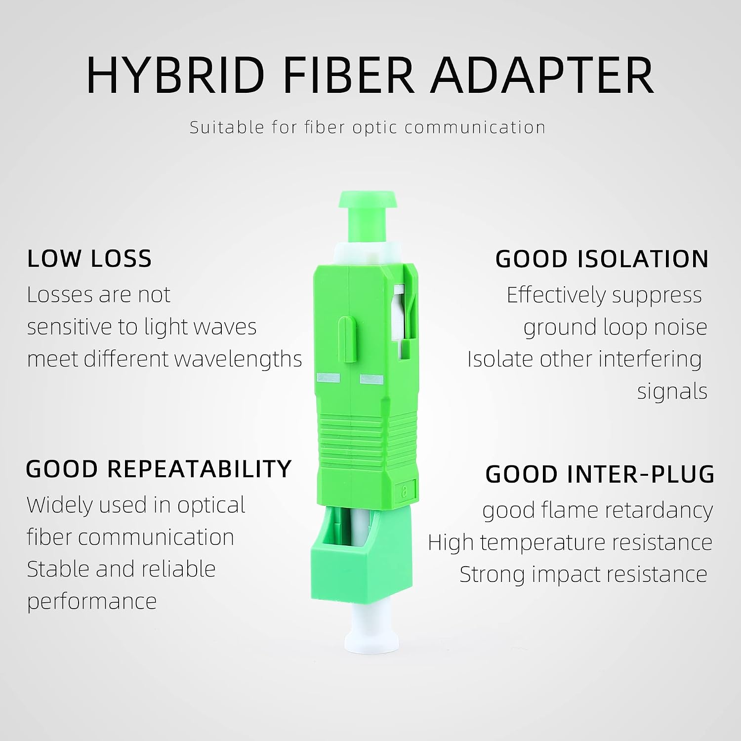 Cruiser SC Male to LC Female Fiber Hybrid Adapter SM 9/125um Connecter Fiber Optical Cable Adapter Green Coulor Joiner - Image 3