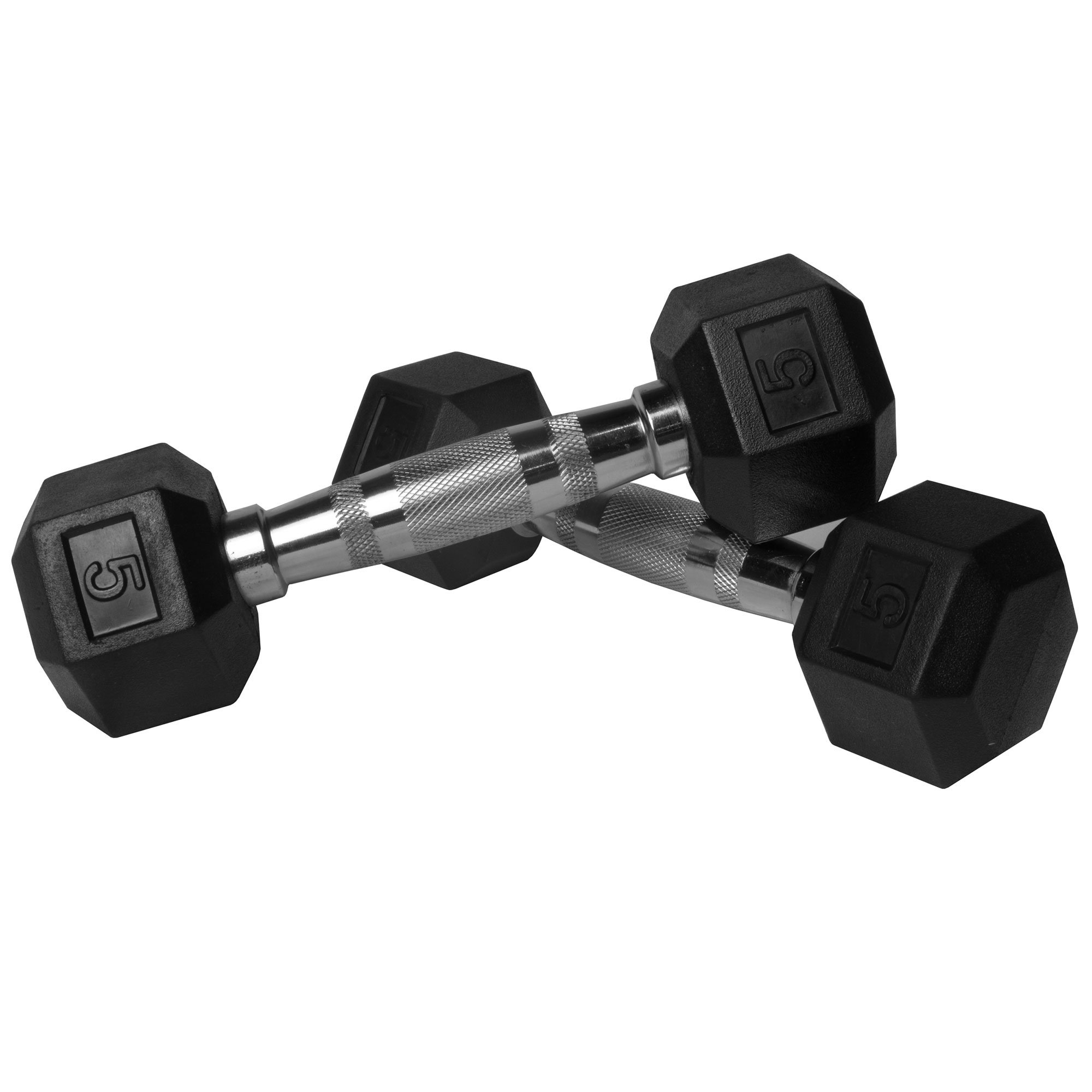 Fitness, Premium Quality, Rubber Coated Hex Dumbbells are Built Tough, Built to Last - Sold in Pairs