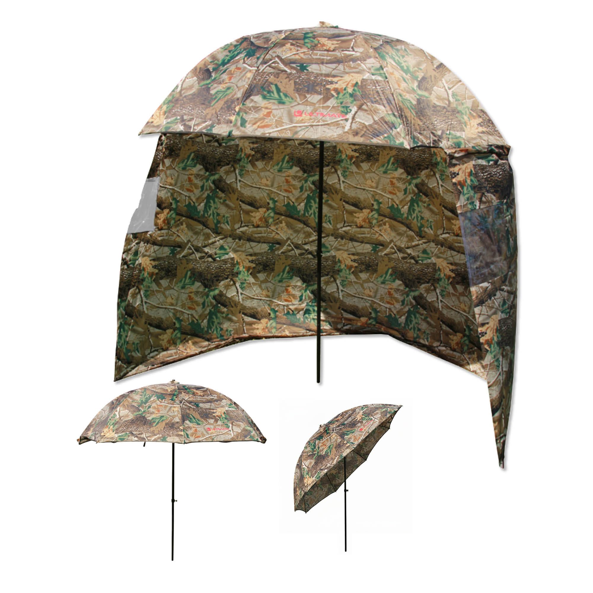 Ultimate Parapluie De Pêche Camo Avec Panneau Latéral 45'' Umbrella With Side Sheet - Parapluie De Pêche