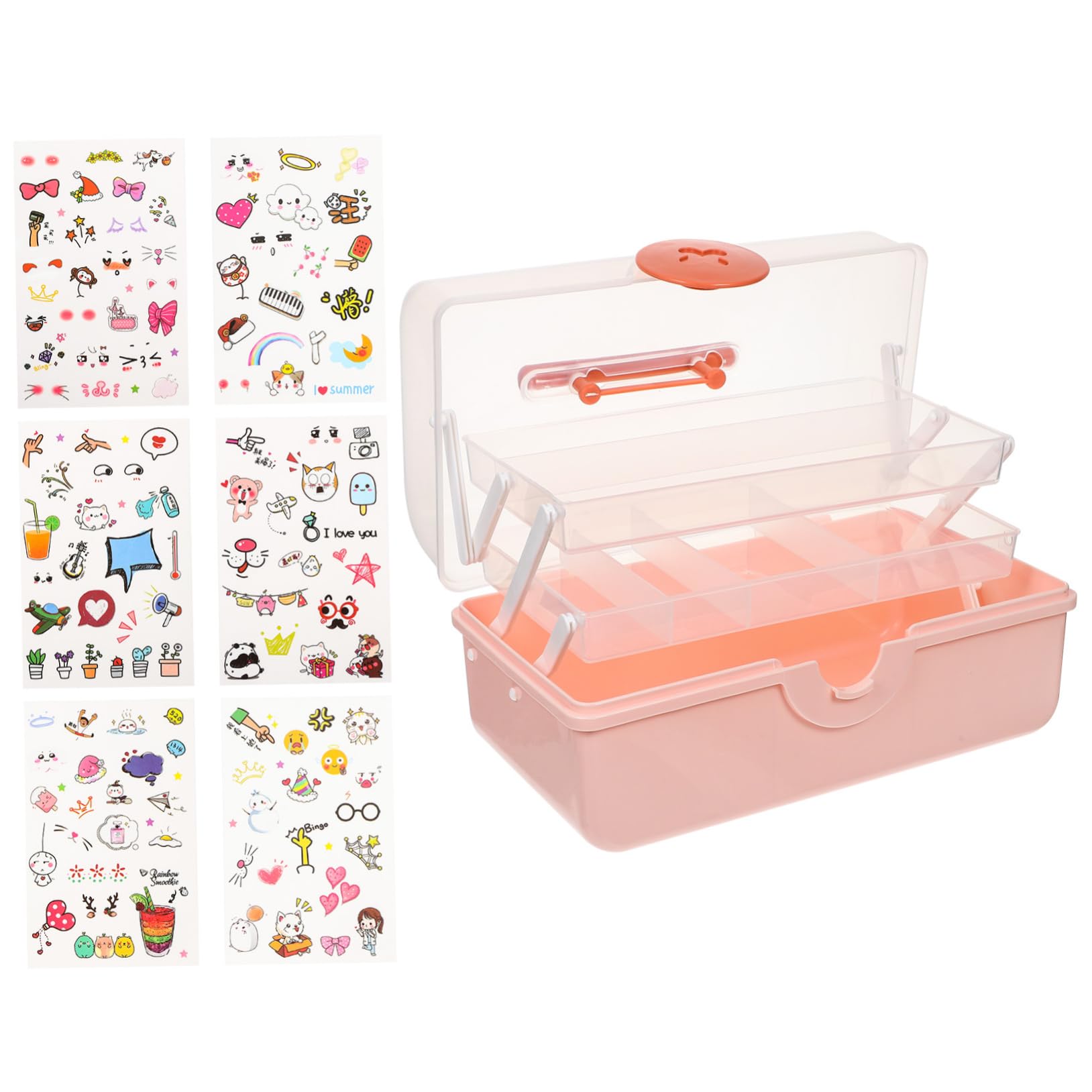 Boîte de rangement accessoires cheveux fille compacte et portable