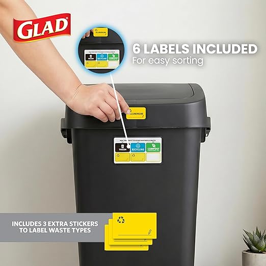 Glad Caneca de Basura 12 Galones con Protección contra Olores Clorox Negro miniatura 6