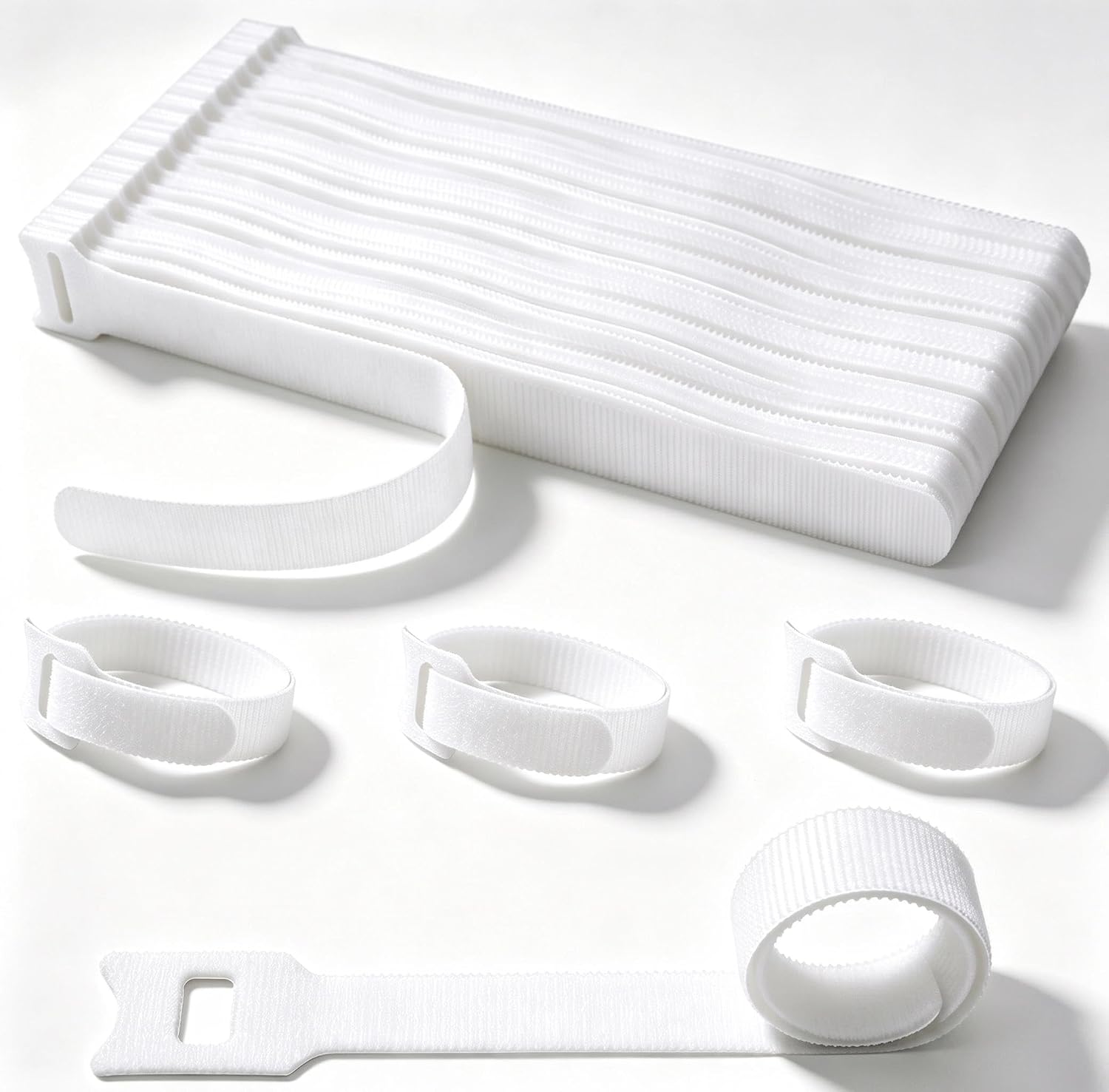 100Pcs Reusable Cable Ties 12 Inch, Adjustable Cord Organizer, Garland Ties